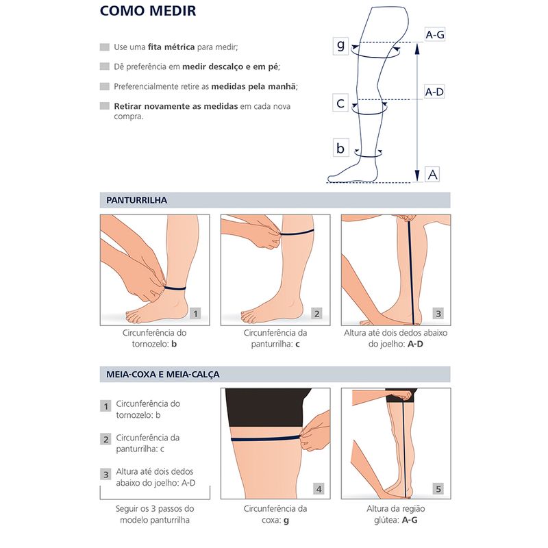 Meia Coxa de Compressão Antitrombo 18-23 mmHg (400S) Sigvaris - Orto Centro  - Produtos para Saúde