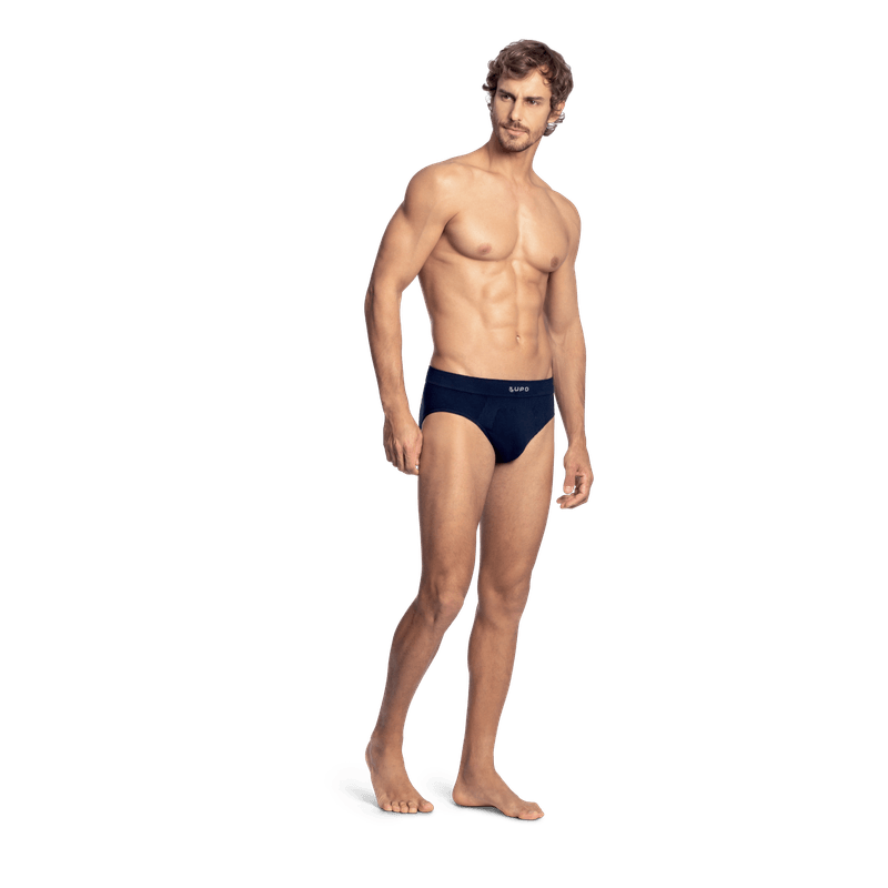 Cueca Slip Cavada Micromodal Sem Costura Seamless Anatômica Lupo