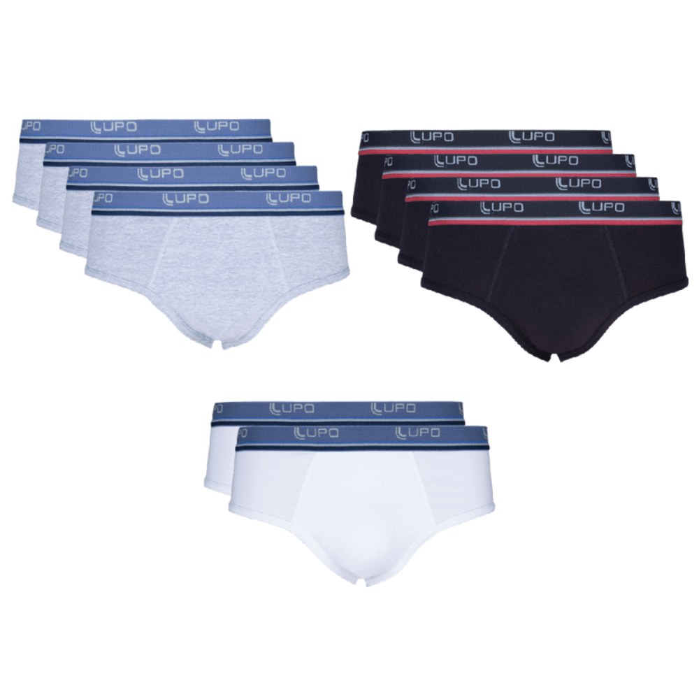 Kit 2 Cuecas Lupo Slip 524 Masculina Algodão Original Underwear