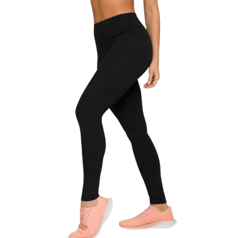 Calça Legging Fitiness Feminina Adulto Lisa Com Recorte 20891 Selene Preto  - Malhas Ferju