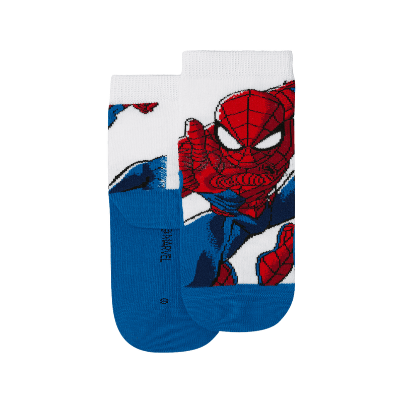 Meia-Lupo-2445-034-Cano-Medio-Homem-Aranha-Marvel-1120-Branco-Frente