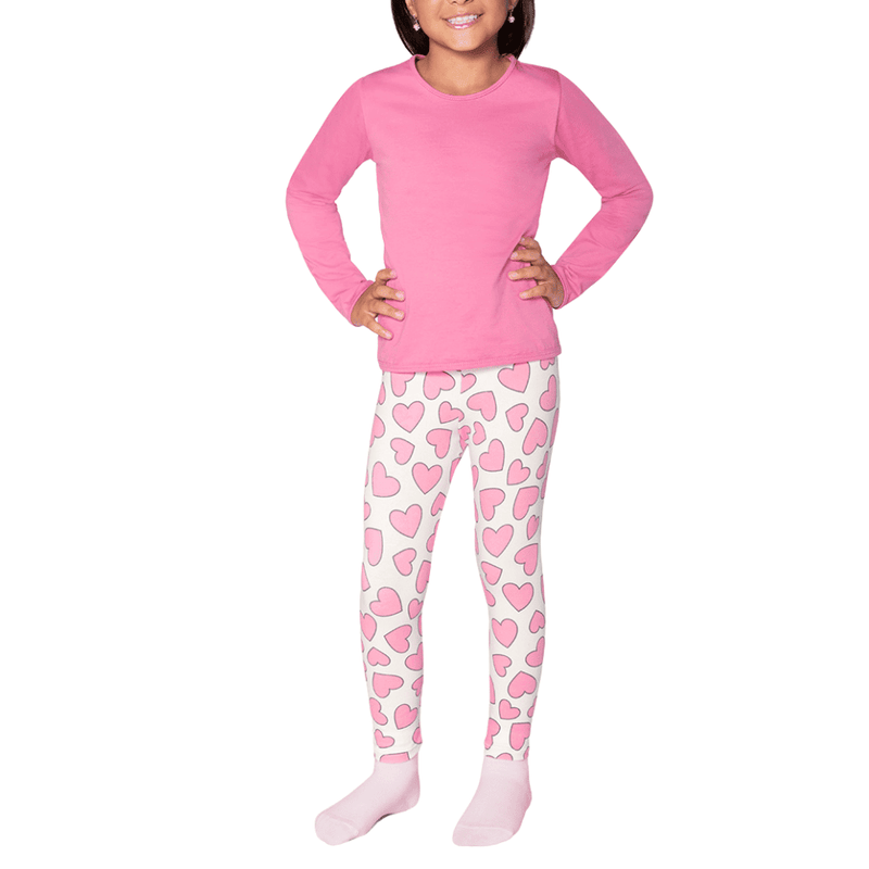 Pijama-Lupo-22513-001-Legging-Coracoes-Infantil-5270-Rosa-Nostalgia-Frente