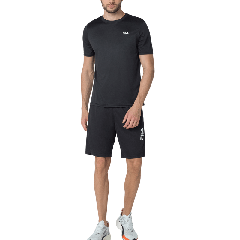 Camiseta--Fila--F11AT00721--Basic--Sports--Polygin--Masculina-Preto
